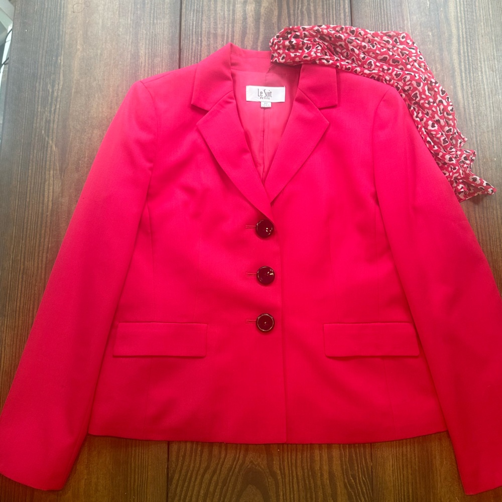 Le Suit pink cropped blazer - Picture 2 of 4